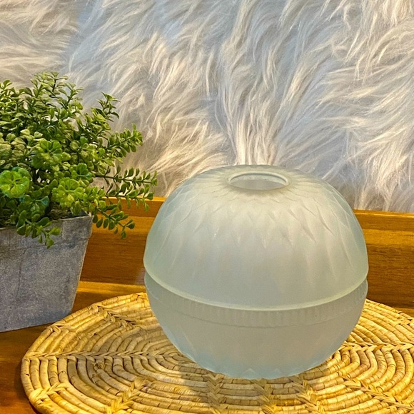 Indiana Glass Other - Indiana Glass Blue Satin Frosted Fairy Lamp